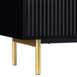 Richmond Ridged Highboard Storage Cabinet, Matte Black -Daals BSD 109 BLACK detail3