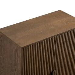 Richmond Ridged Highboard Storage Cabinet, Dark Ash -Daals BSD 109 DARKWOOD detail3