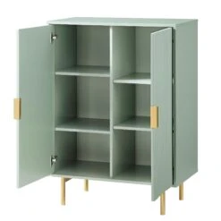Richmond Ridged Highboard Storage Cabinet, Matte Sage Green -Daals BSD 109 SAGE WB3