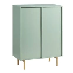 Richmond Ridged Highboard Storage Cabinet, Matte Sage Green -Daals BSD 109 SAGE WB4