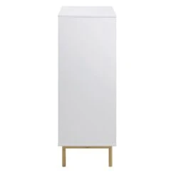 Richmond Ridged Highboard Storage Cabinet, Matte White -Daals BSD 109 WHITE WB4