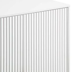 Richmond Ridged Highboard Storage Cabinet, Matte White -Daals BSD 109 WHITE detail2