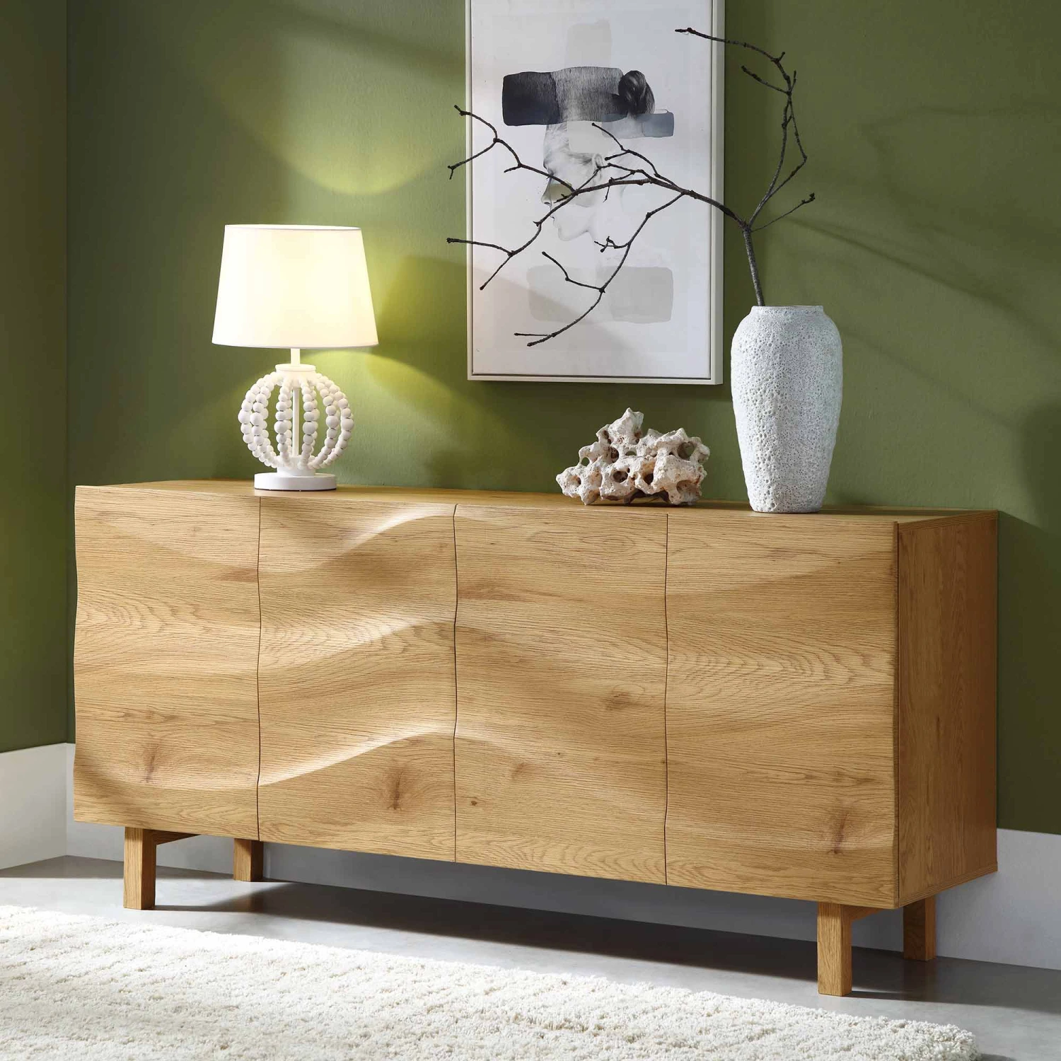 Moriko Extra Wide 4 Door Sideboard, 160 Cm 1 Moriko Extra Wide 4 Door Sideboard, 160 Cm
