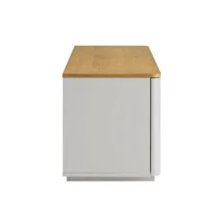 Agnes Curved Edge 150cm Wide TV Unit, Dove Grey With Oak Top 23 Agnes Curved Edge 150cm Wide TV Unit, Dove Grey With Oak Top -Daals BSD 118 DOVEGREY WB5