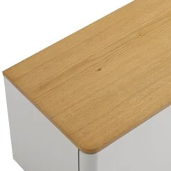 Agnes Curved Edge 150cm Wide TV Unit, Dove Grey With Oak Top 25 Agnes Curved Edge 150cm Wide TV Unit, Dove Grey With Oak Top -Daals BSD 118 DOVEGREY detail1