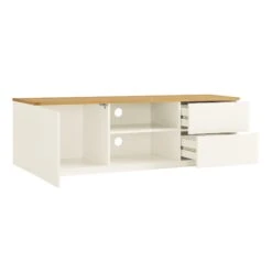 Agnes Curved Edge 150cm Wide TV Unit, White -Daals BSD 118 WHITE WB1