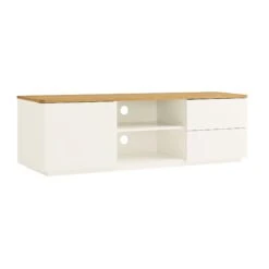 Agnes Curved Edge 150cm Wide TV Unit, White -Daals BSD 118 WHITE WB3