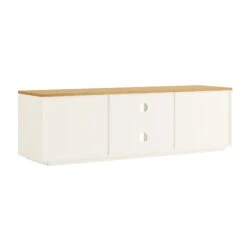 Agnes Curved Edge 150cm Wide TV Unit, White -Daals BSD 118 WHITE WB6