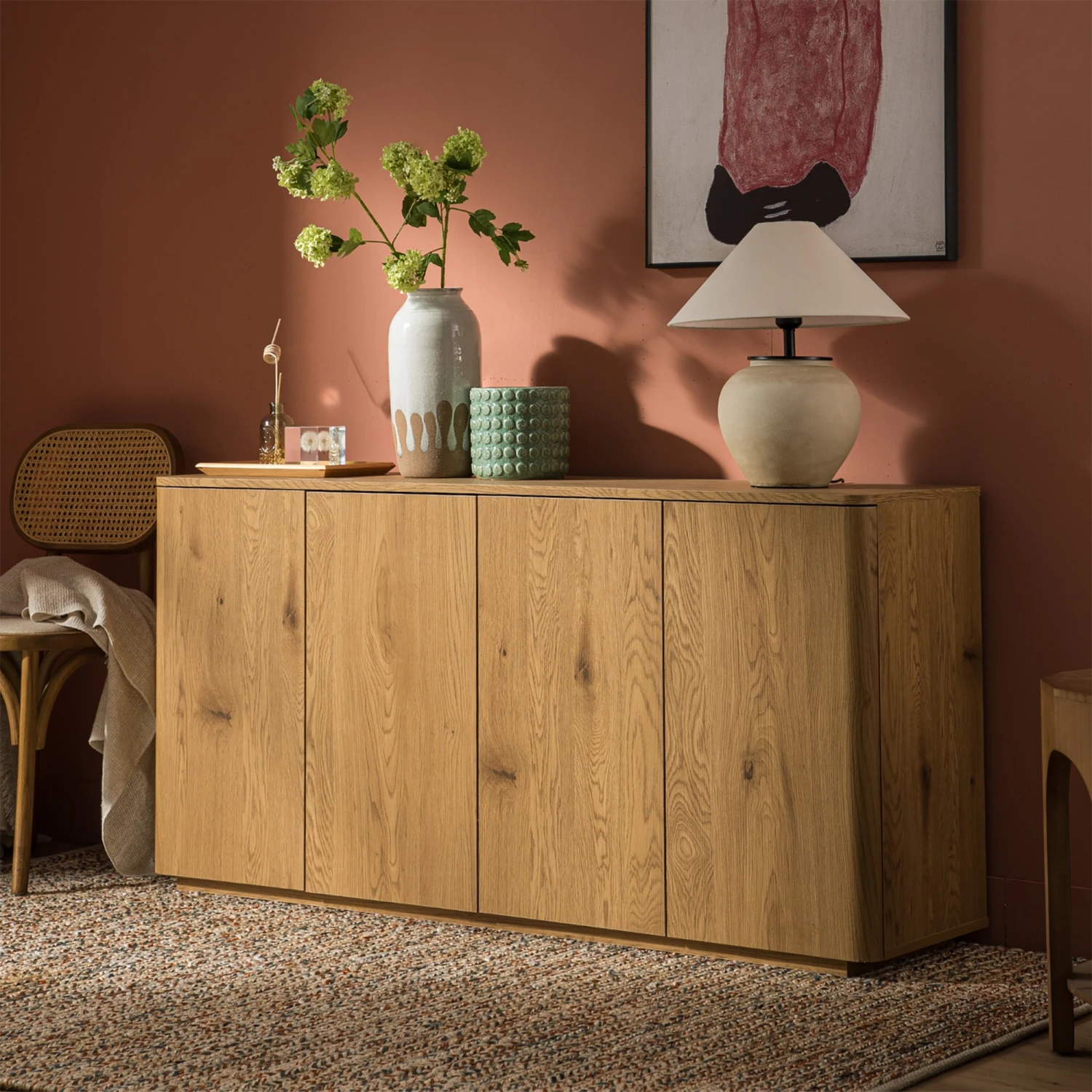 Agnes Curved Edge 150cm Wide Sideboard, Natural 1 Agnes Curved Edge 150cm Wide Sideboard, Natural