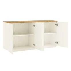 Agnes Curved Edge 150cm Wide Sideboard, White -Daals BSD 119 WHITE WB6