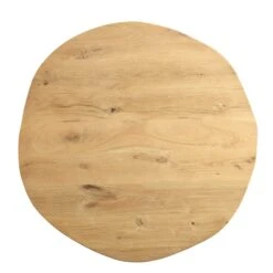 BERN Natural Curved Edge Solid Oak Dining Table -Daals BSD 120 OAK WB4