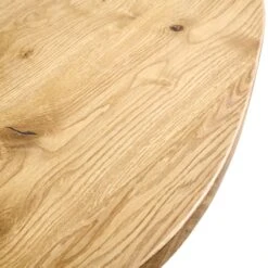 BERN Natural Curved Edge Solid Oak Dining Table -Daals BSD 120 OAK detail1