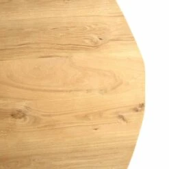 BERN Natural Curved Edge Solid Oak Dining Table -Daals BSD 120 OAK detail3