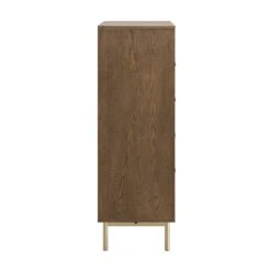 Richmond Ridged Chest Of 5 Drawers, Dark Ash 25 Richmond Ridged Chest Of 5 Drawers, Dark Ash -Daals BSD 121 DARKWOOD WB4