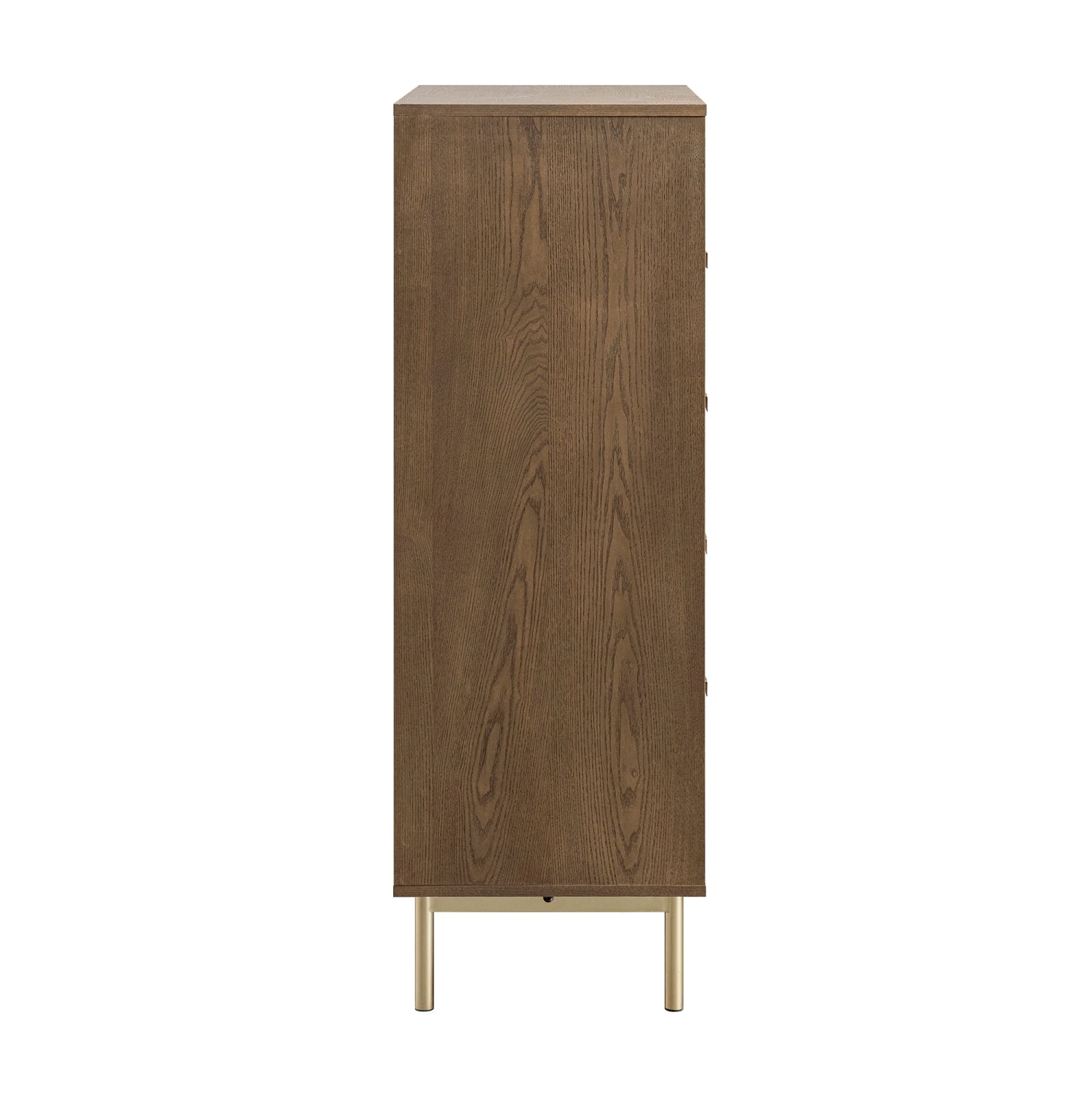 Richmond Ridged Chest Of 5 Drawers, Dark Ash 11 Richmond Ridged Chest Of 5 Drawers, Dark Ash - Image 11