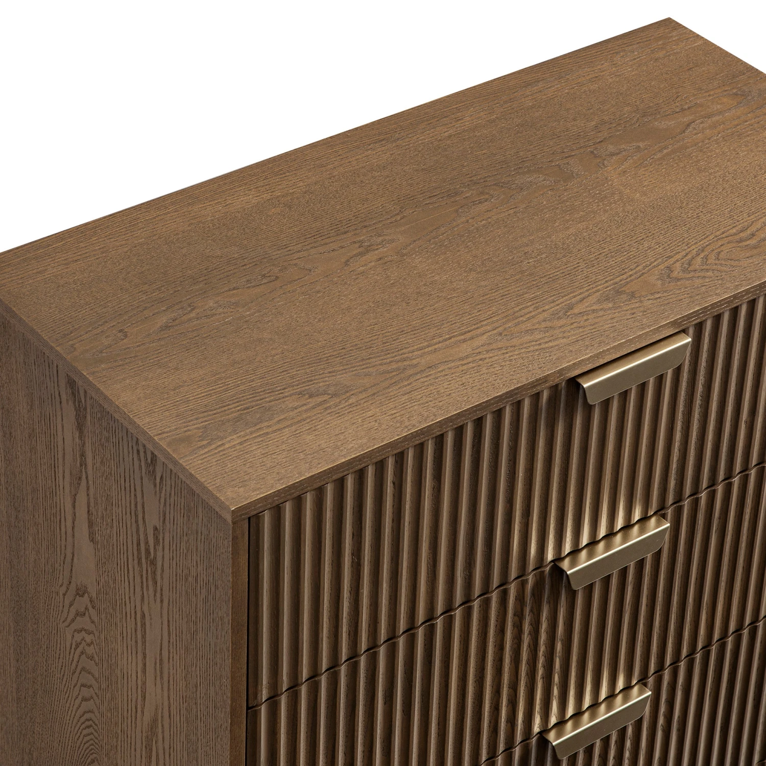 Richmond Ridged Chest Of 5 Drawers, Dark Ash 14 Richmond Ridged Chest Of 5 Drawers, Dark Ash - Image 14