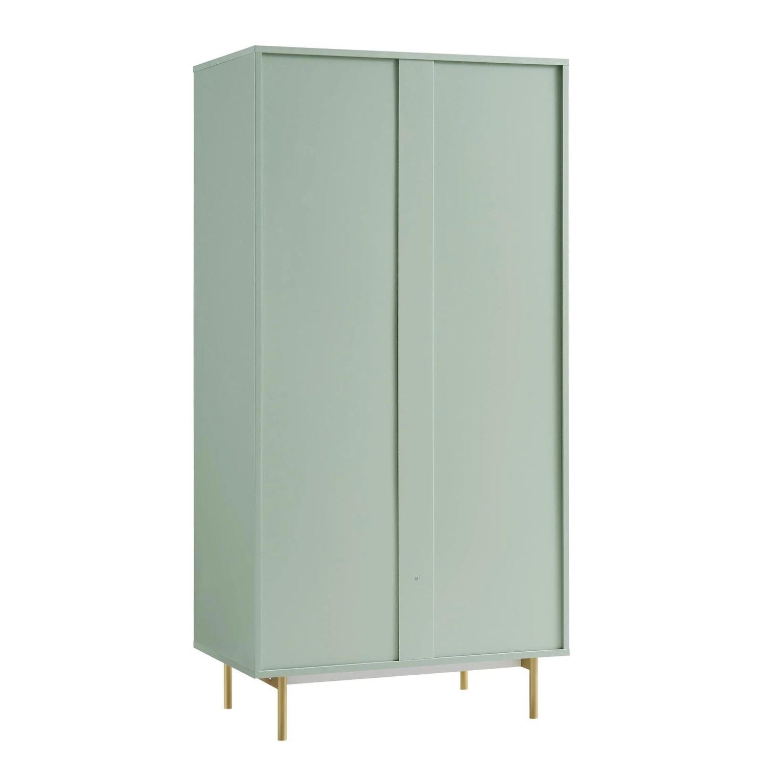 Richmond Ridged Double Wardrobe With Drawer, Matte Sage Green 9 Richmond Ridged Double Wardrobe With Drawer, Matte Sage Green - Image 9