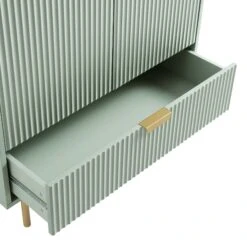 Richmond Ridged Double Wardrobe With Drawer, Matte Sage Green 24 Richmond Ridged Double Wardrobe With Drawer, Matte Sage Green -Daals BSD 122 SAGE detail2