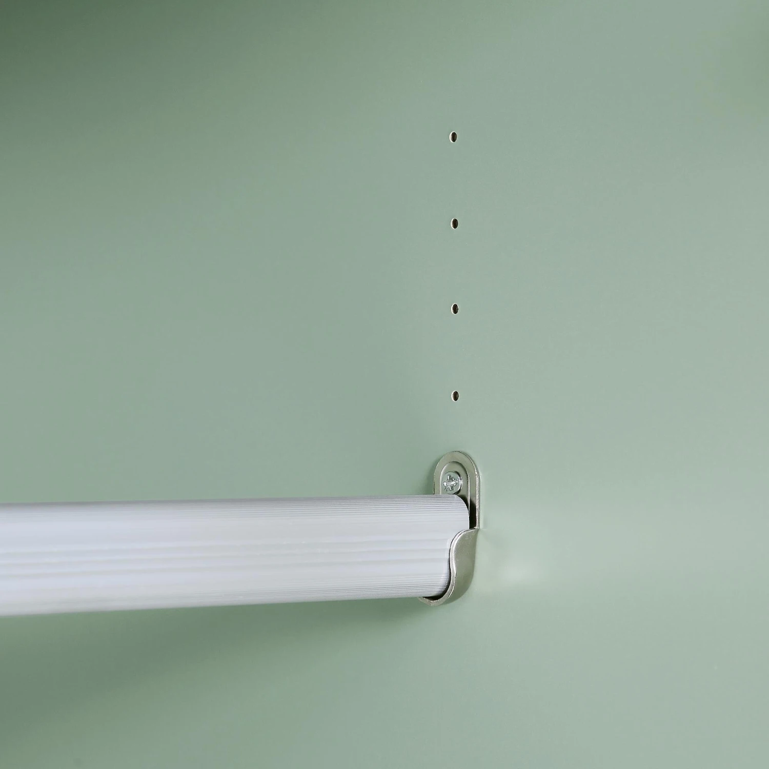 Richmond Ridged Double Wardrobe With Drawer, Matte Sage Green 14 Richmond Ridged Double Wardrobe With Drawer, Matte Sage Green - Image 14