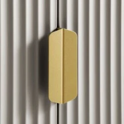 Richmond Ridged Double Wardrobe With Drawer, Matte Taupe -Daals BSD 122 TAUPE detail3