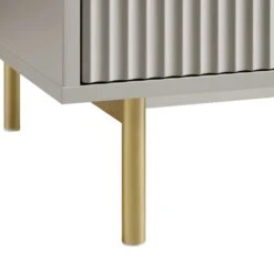 Richmond Ridged Double Wardrobe With Drawer, Matte Taupe -Daals BSD 122 TAUPE detail4