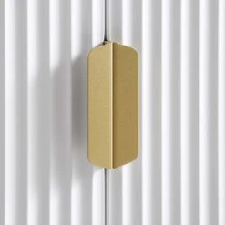 Richmond Ridged Double Wardrobe With Drawer, Matte White -Daals BSD 122 WHITE detail3