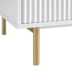 Richmond Ridged Double Wardrobe With Drawer, Matte White -Daals BSD 122 WHITE detail4