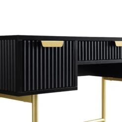 Richmond Ridged Dressing Table, Matte Black -Daals BSD 123 BLACK detail1