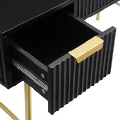 Richmond Ridged Dressing Table, Matte Black -Daals BSD 123 BLACK detail2