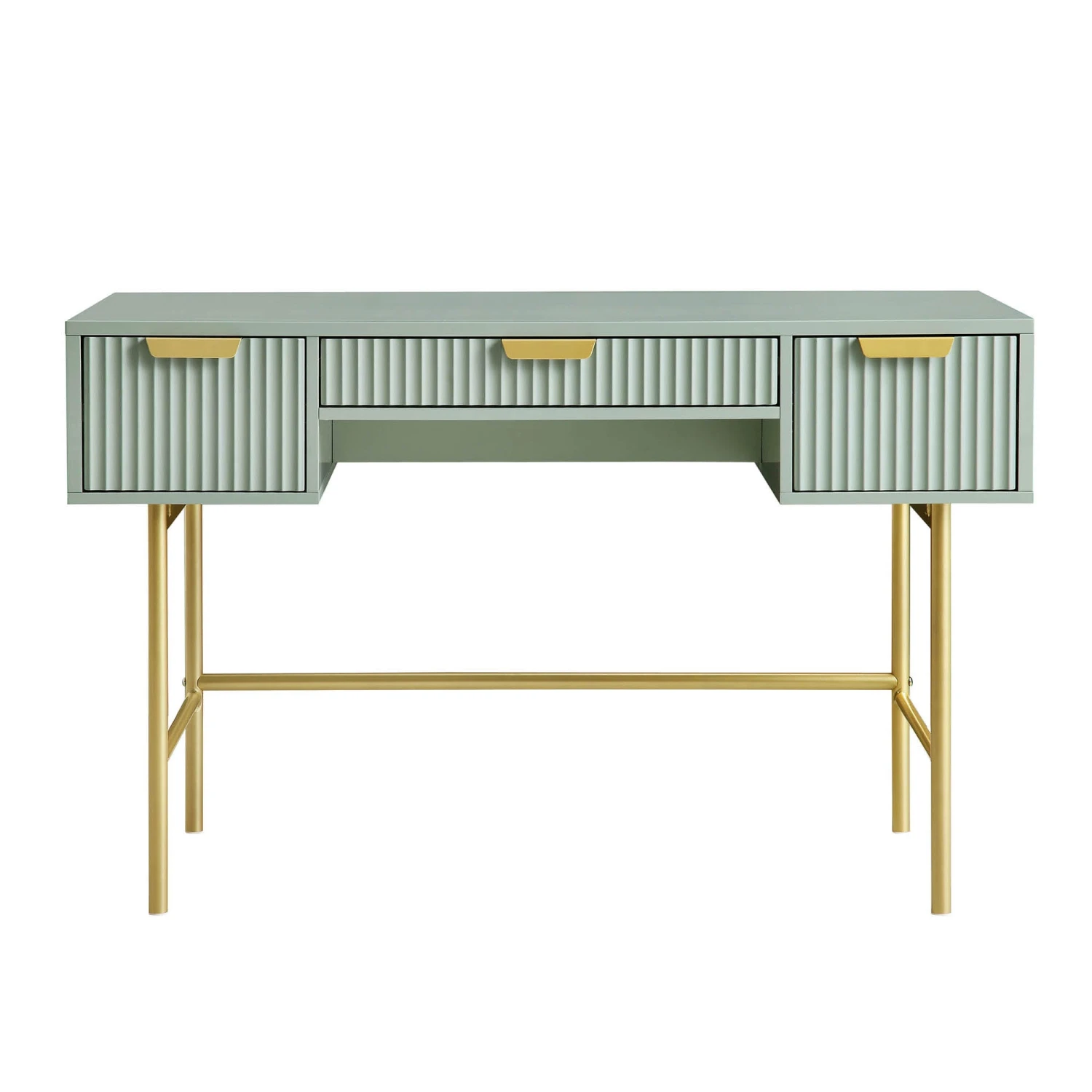 Richmond Ridged Dressing Table, Matte Sage Green 3 Richmond Ridged Dressing Table, Matte Sage Green - Image 3
