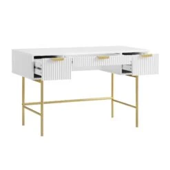 Richmond Ridged Dressing Table, Matte White -Daals BSD 123 WHITE WB2