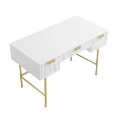 Richmond Ridged Dressing Table, Matte White -Daals BSD 123 WHITE WB4