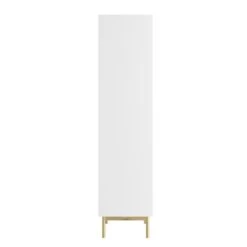 Richmond Ridged Tall Bookcase With Doors, Matte White 21 Richmond Ridged Tall Bookcase With Doors, Matte White -Daals BSD 124 WHITE WB5