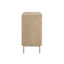Richmond Ridged 2-Door Cabinet With Drawers, Light Ash -Daals BSD 126 LIGHTWOOD WB4