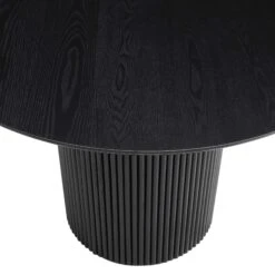 Maru Round Oak Pedestal Dining Table, Black 16 Maru Round Oak Pedestal Dining Table, Black -Daals BSD 134 BLACK detail1