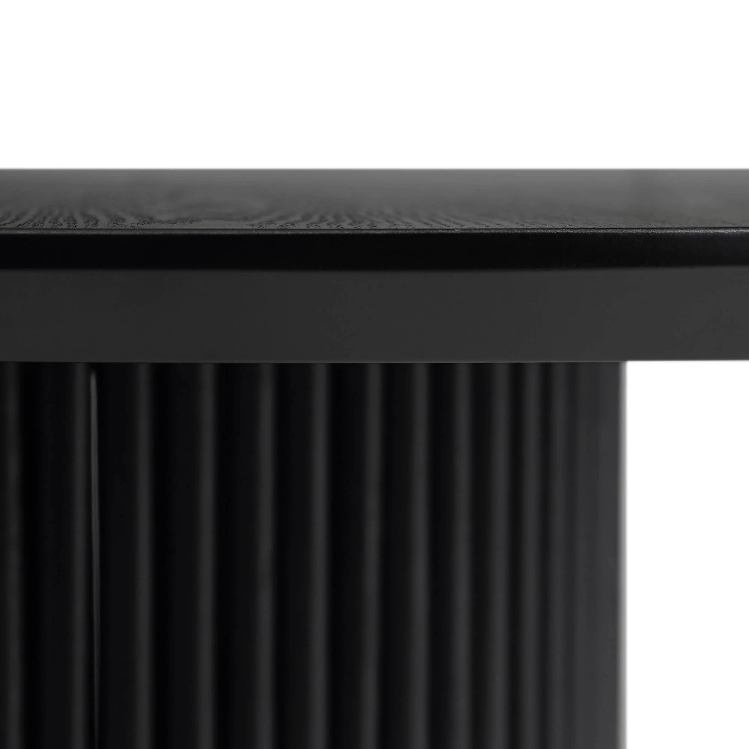 Maru Round Oak Pedestal Dining Table, Black 8 Maru Round Oak Pedestal Dining Table, Black - Image 8