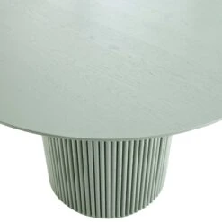 Maru Round Oak Pedestal Dining Table, Sage Green -Daals BSD 134 SAGE detail1