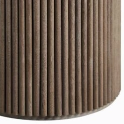 Maru Round Oak Pedestal Dining Table, Silver Oak -Daals BSD 134 SILK detail3