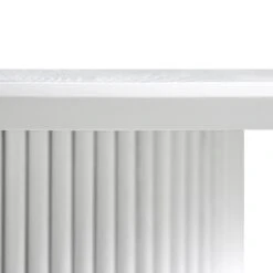 Maru Round Oak Pedestal Dining Table, Washed White -Daals BSD 134 WHITE detail1