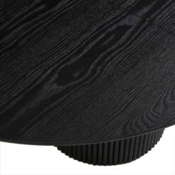 Maru Round 4-6 Seater Extending Oak Pedestal Dining Table, Black -Daals BSD 135 BLACK detail4