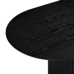 Maru Round 4-6 Seater Extending Oak Pedestal Dining Table, Black -Daals BSD 135 BLACK detail5
