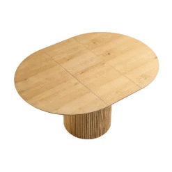 Maru Round 4-6 Seater Extending Oak Pedestal Dining Table, Oak -Daals BSD 135 OAK GIF