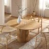 Maru Round 4-6 Seater Extending Oak Pedestal Dining Table, Oak