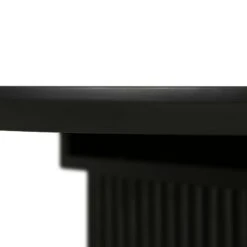Maru Oval 6-8 Seater Extending Oak Pedestal Dining Table, Black -Daals BSD 136 BLACK detail3