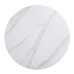 Maru Ceramic Top Black Pedestal Round Dining Table -Daals BSD 137 BLACK WB3