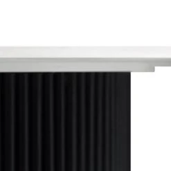 Maru Ceramic Top Black Pedestal Round Dining Table -Daals BSD 137 BLACK detail2