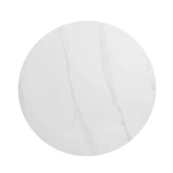 Maru Ceramic Top Silver Oak Pedestal Round Dining Table -Daals BSD 137 SILK WB3