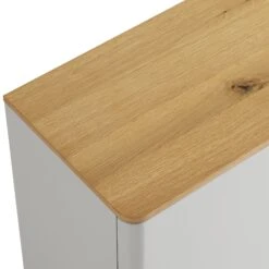 Agnes Curved Edge 2 Door 3 Drawer Wide Sideboard, Dove Grey With Oak Top -Daals BSD 143 DOVEGREY detail1