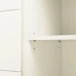 Agnes Curved Edge 2 Door 3 Drawer Wide Sideboard, Off White With Oak Top -Daals BSD 143 WHITE detail4