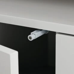 Agnes Curved Edge Corner TV Unit, Dove Grey With Oak Top -Daals BSD 149 DOVEGREY detail2